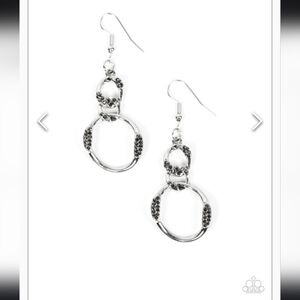 Selfie Made Woman Silver Earrings NWT SALE Glitzy